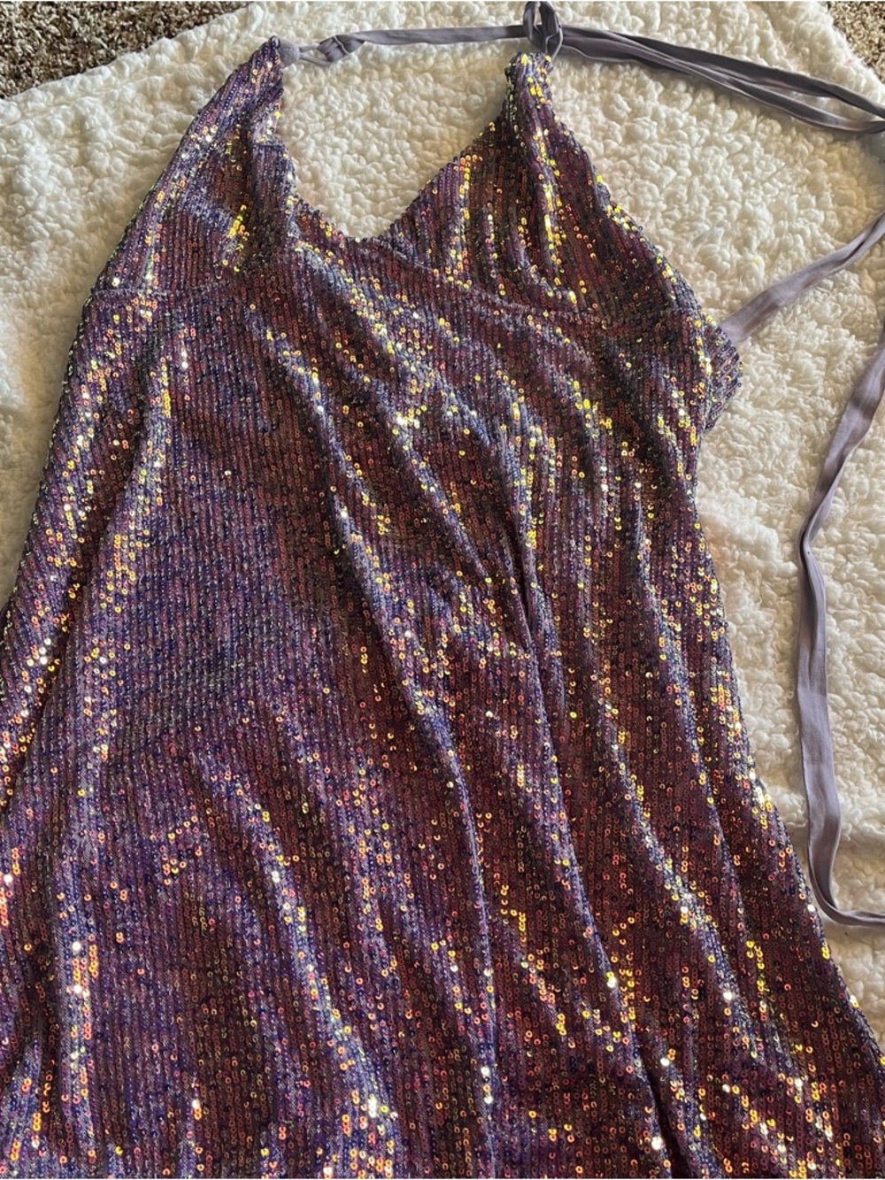Free People Lavender Sequin Mini Dress - Picture 3 of 6